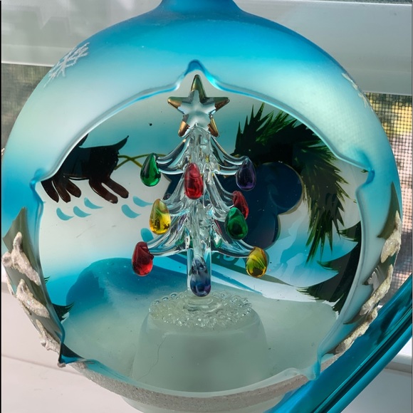 Other - BOGO Hand blown/painted Light up Ornament w/Stand